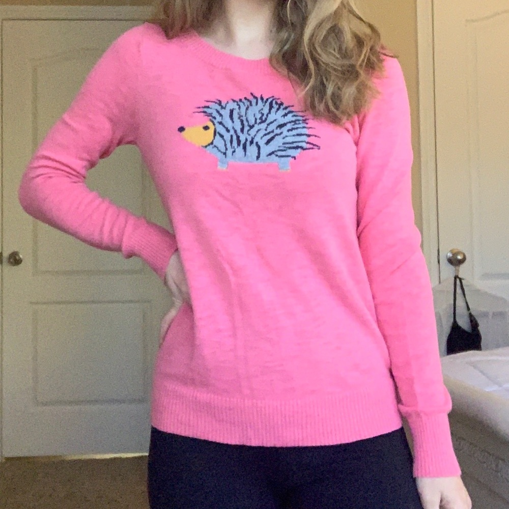 Mossimo Pink Cotton Hedgehog Sweater